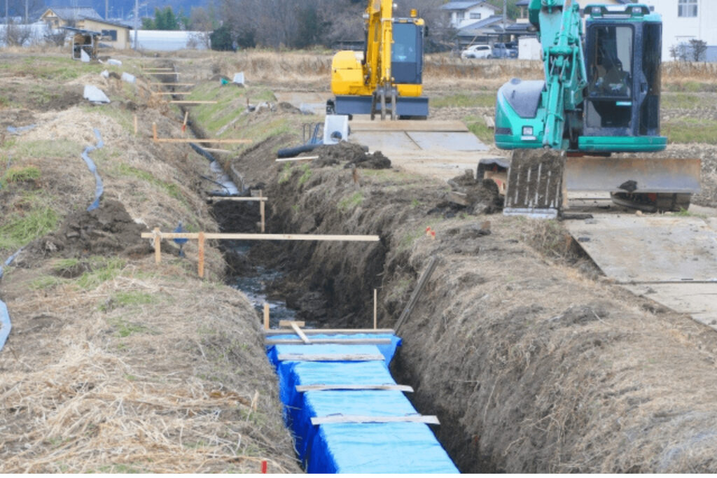 本宮市の用水路工事が住民の苦情でストップ