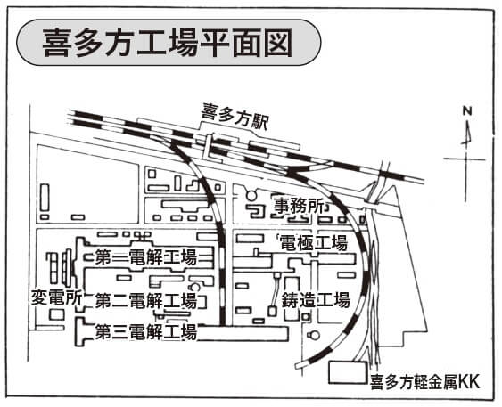 昭和電工喜多方工場平面図