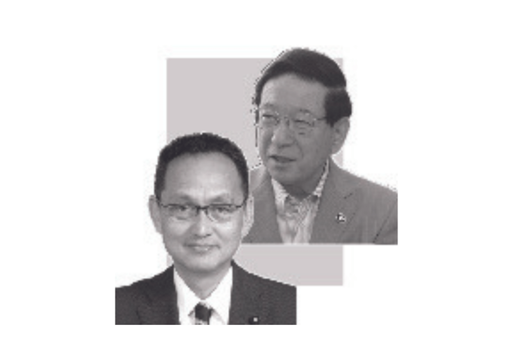 鈴木和夫氏（上）と渡辺義信氏