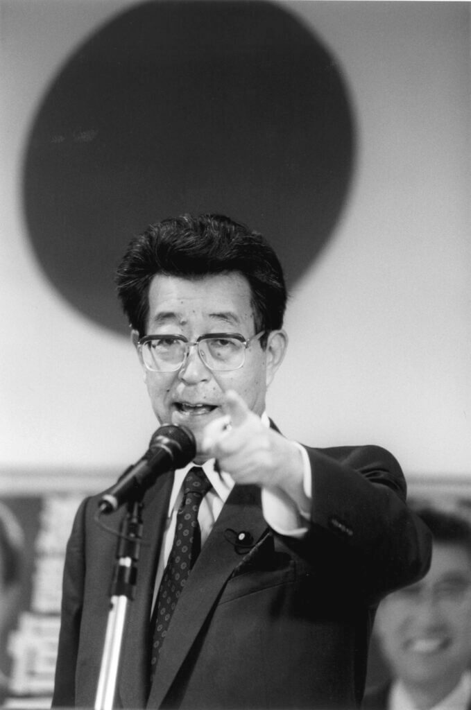 在りし日の渡部恒三氏（１９９２年10月撮影）