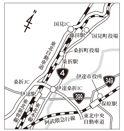 【桑折町・国見町】合併しなかった市町村のいま【地図】