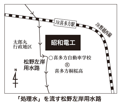 「処理水」を流す松野左岸用水路