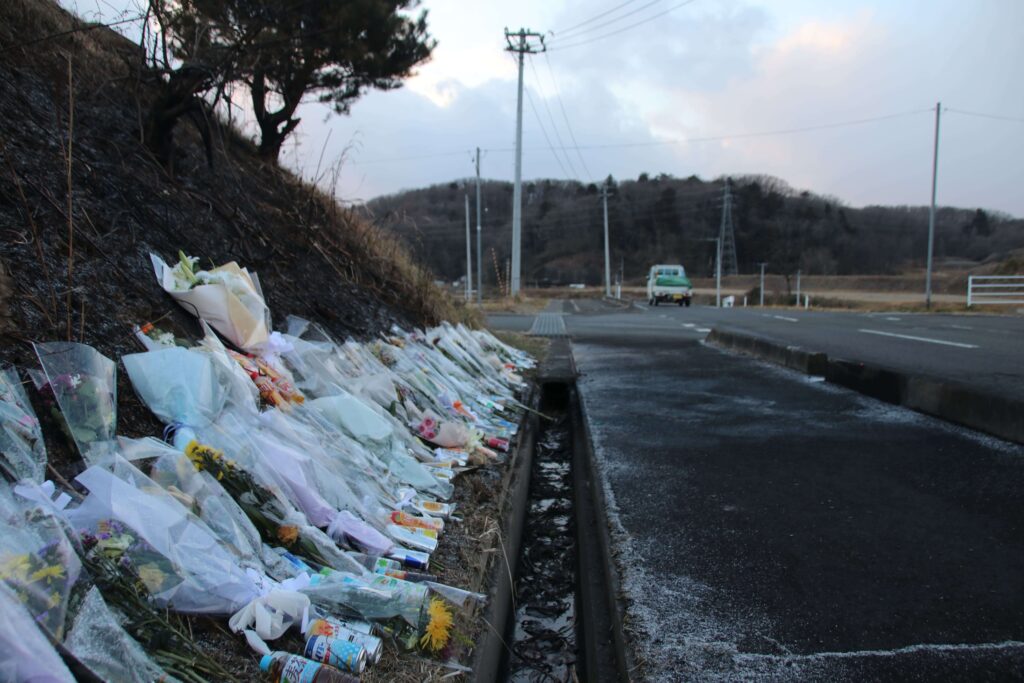 【死亡事故公判の行方】大平町の交通死亡事故現場（事故直後に撮影）