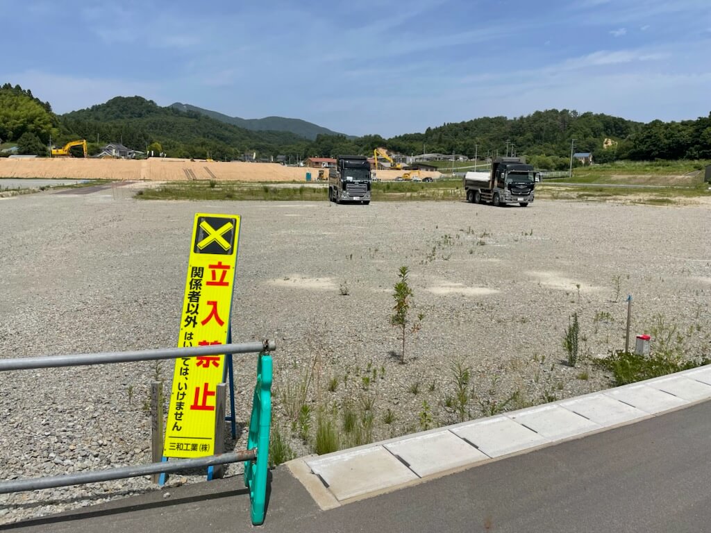 田村市船引町地内にある新病院建設予定地