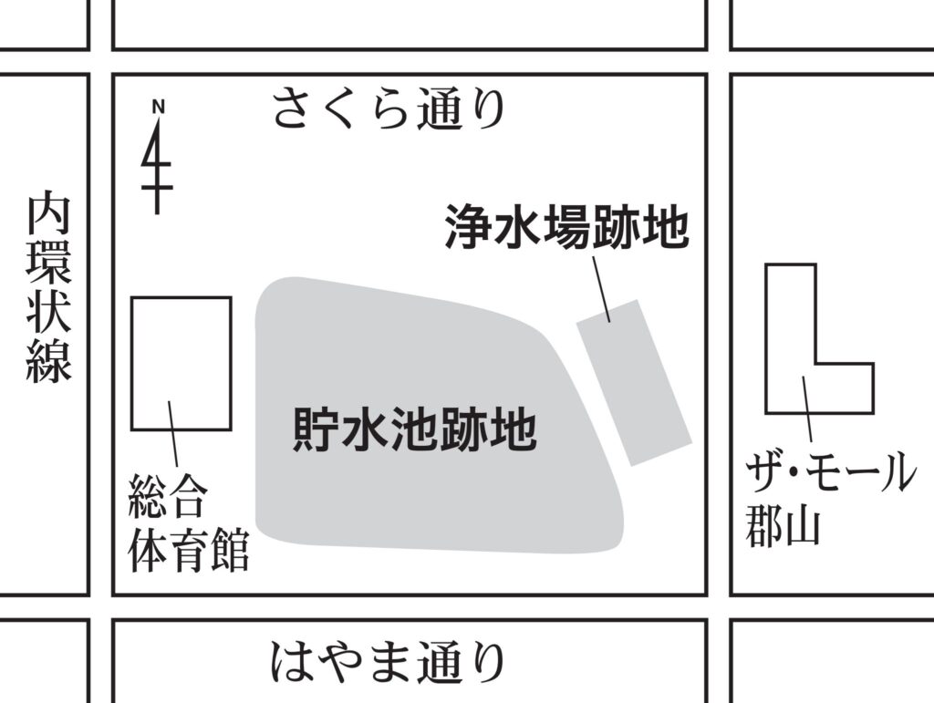 【郡山旧豊田貯水池】地図