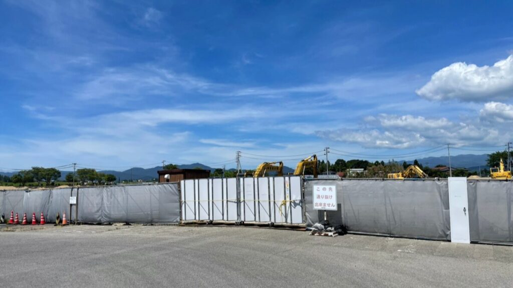 建設中のイオンモール郡山