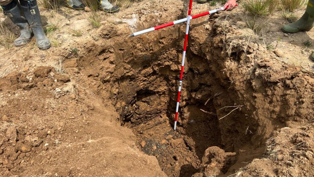 昨年９月に行われた試掘の様子（小川社長提供）