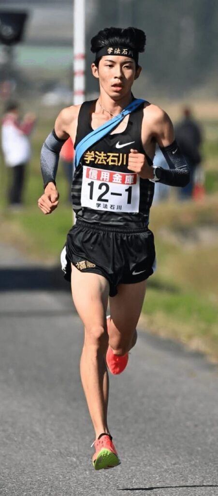 学法石川のＷエース・増子選手（学法石川陸上部インスタグラムより）