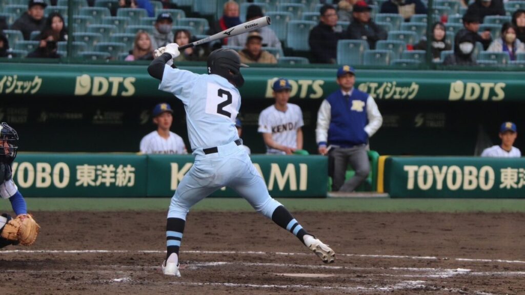 代打で出場したセンバツ(学法石川提供)