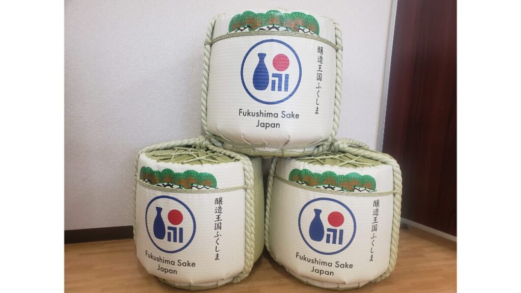 「酒どころ・ふくしま」ＰＲ用の酒樽