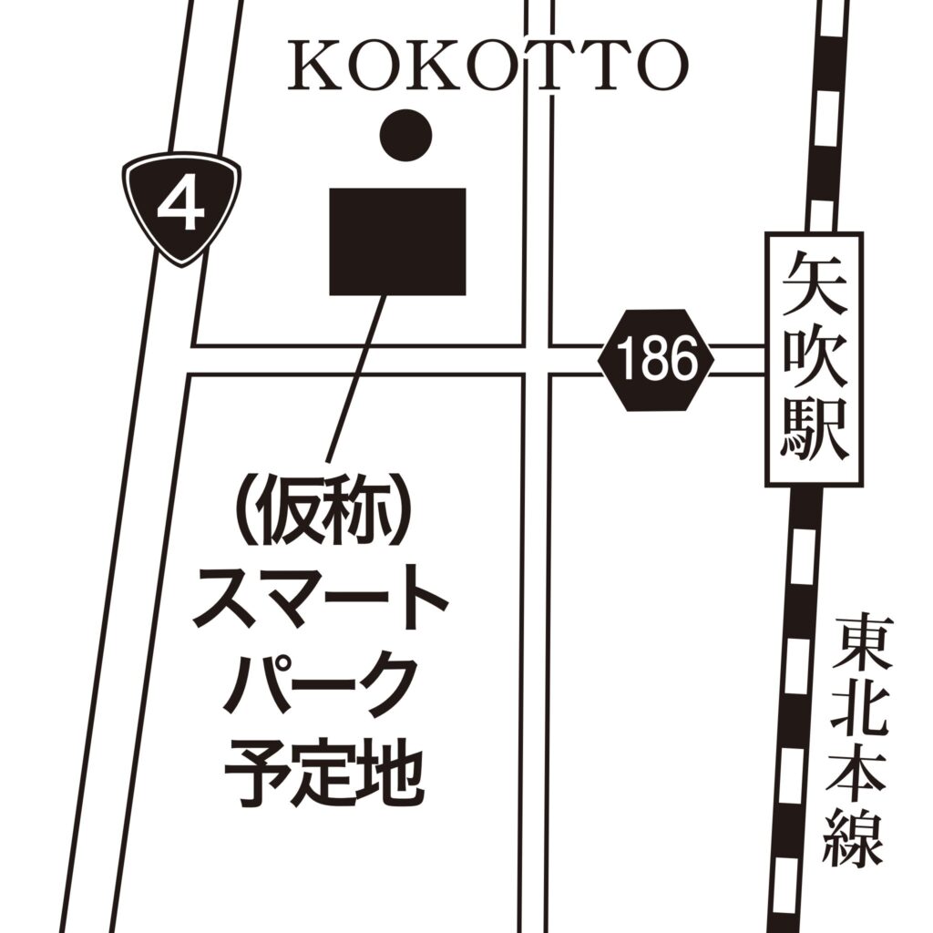 矢吹町スポーツまちづくりの是非　地図