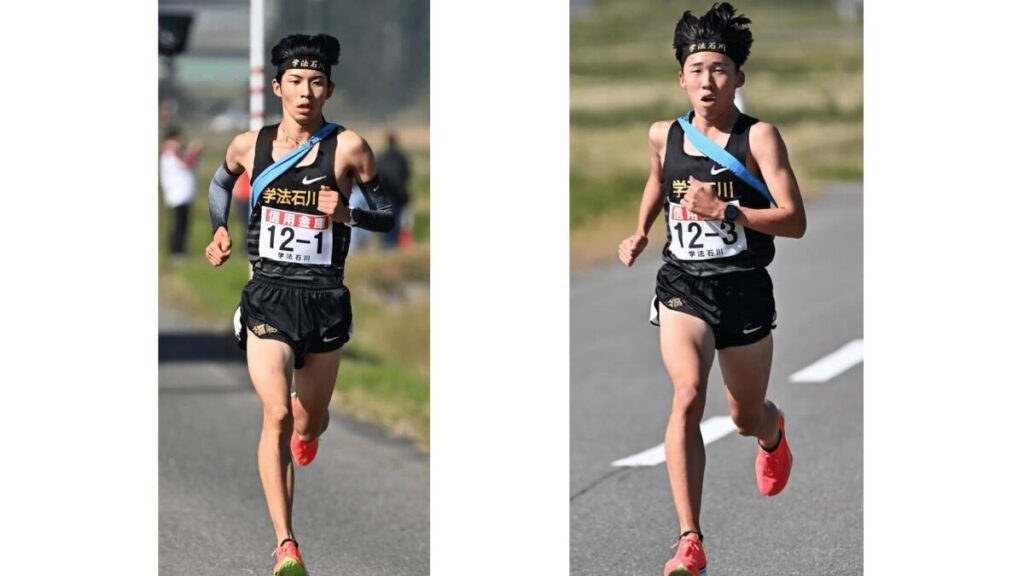 ※増子選手（左）と栗村選手（学法石川陸上部インスタグラムより）
