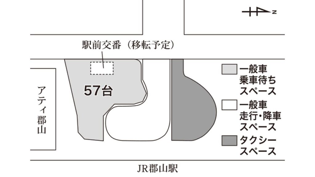 【郡山駅西口】ロータリー「大改修」の全容 　図