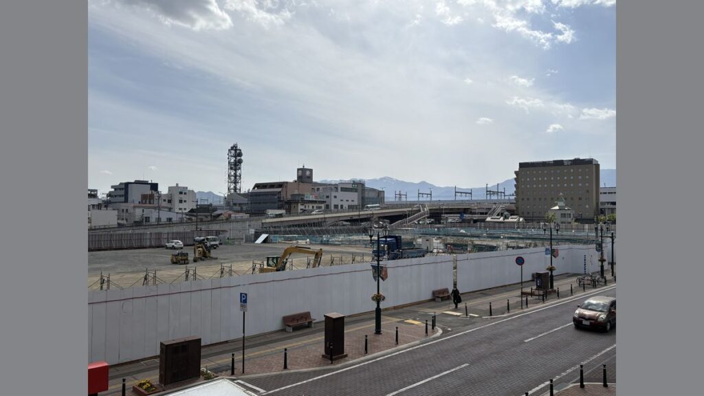福島駅東口の再開発事業予定地